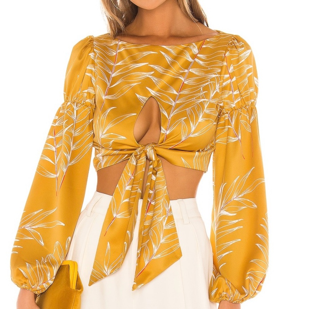 Marcia Top in Gold Tropical